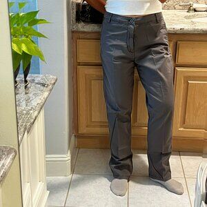 J Crew Boyfriend Fit High Rise Utility Chino Straight Leg Pants in Fatigue Gray